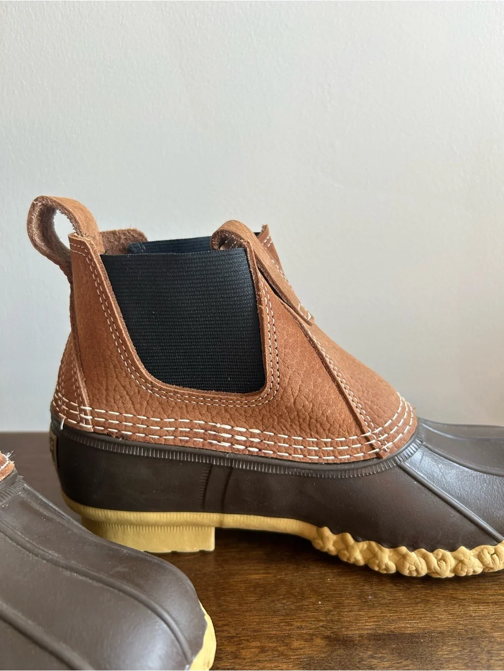 Women’s L.L Bean Chelsea Brown Leather Boots size 8.5 Outdoor Rain Like New - Picture 11 of 16